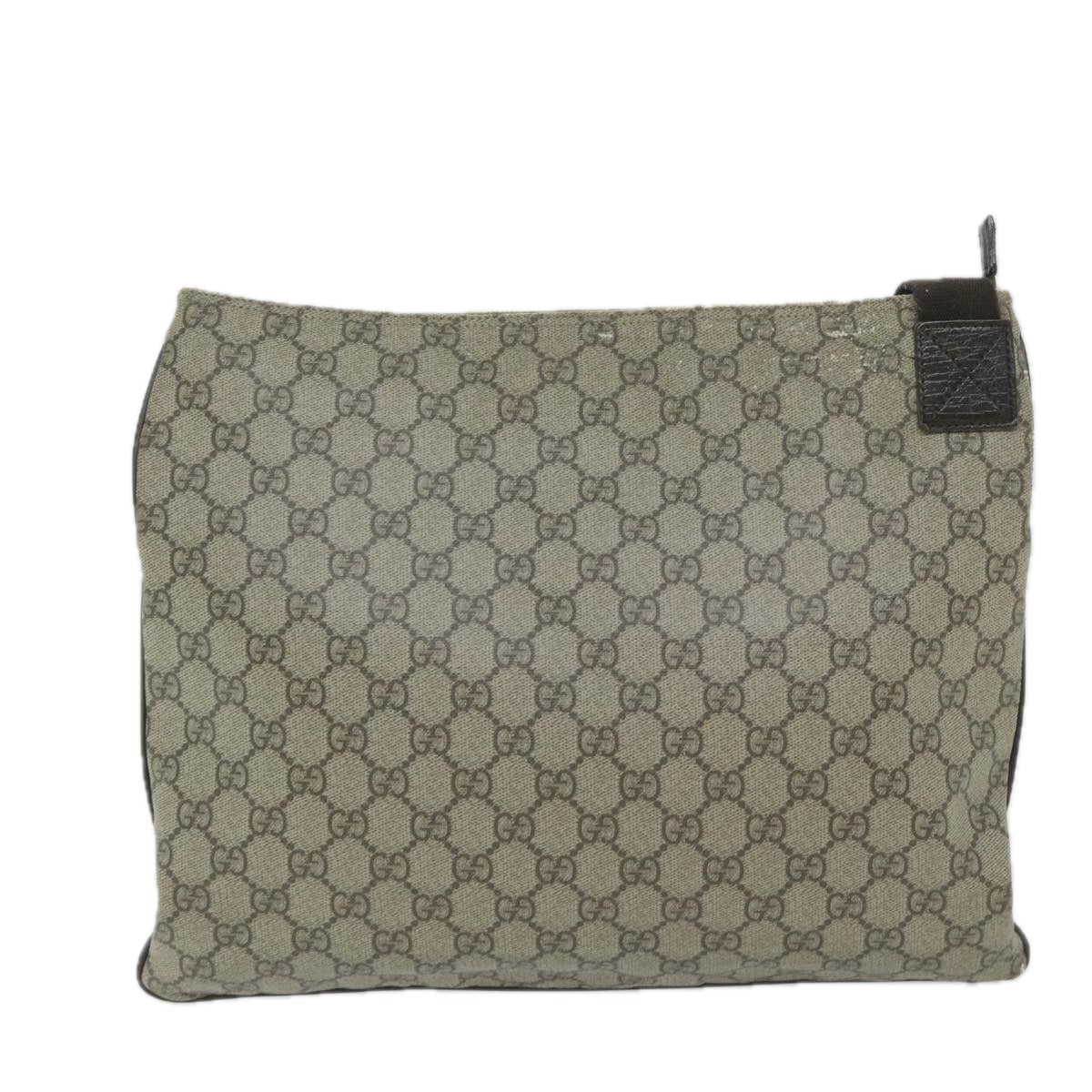 GUCCI GG Supreme Shoulder Bag PVC Leather Beige 141198 59967