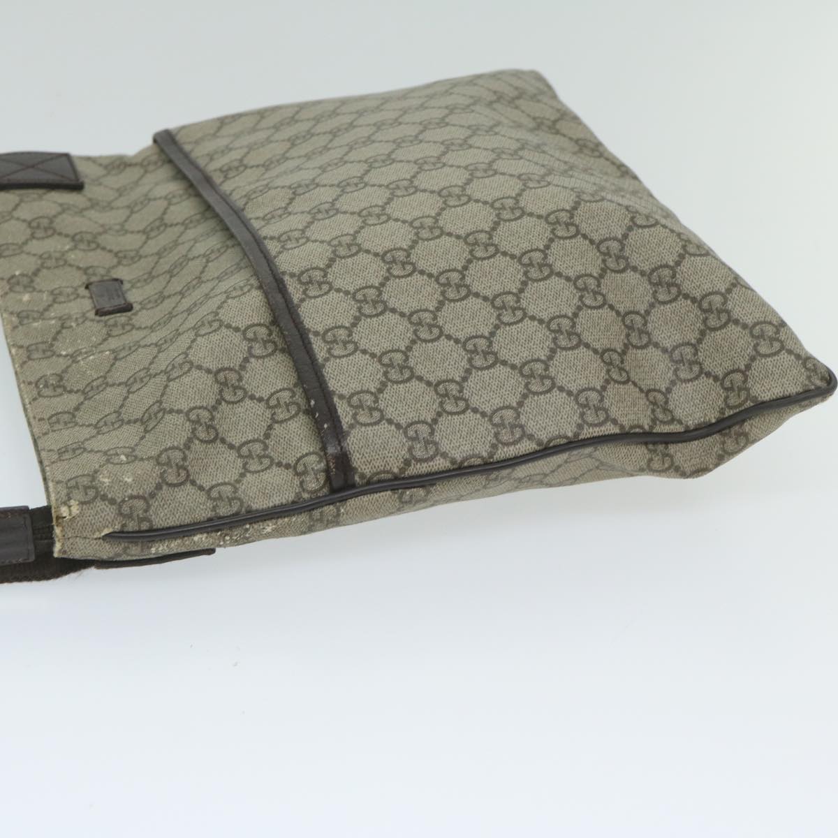 GUCCI GG Supreme Shoulder Bag PVC Leather Beige 141198 59967