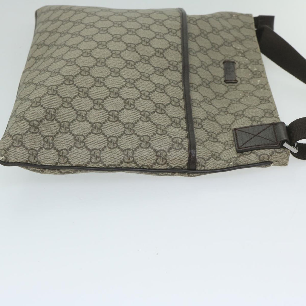 GUCCI GG Supreme Shoulder Bag PVC Leather Beige 141198 59967