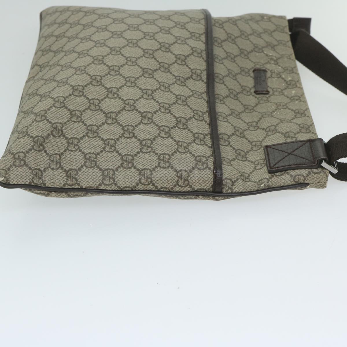 GUCCI GG Supreme Shoulder Bag PVC Leather Beige 141198 59967