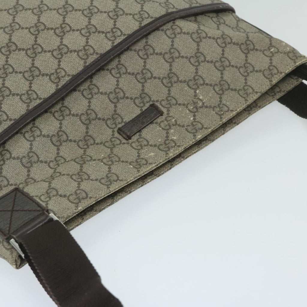 GUCCI GG Supreme Shoulder Bag PVC Leather Beige 141198 59967