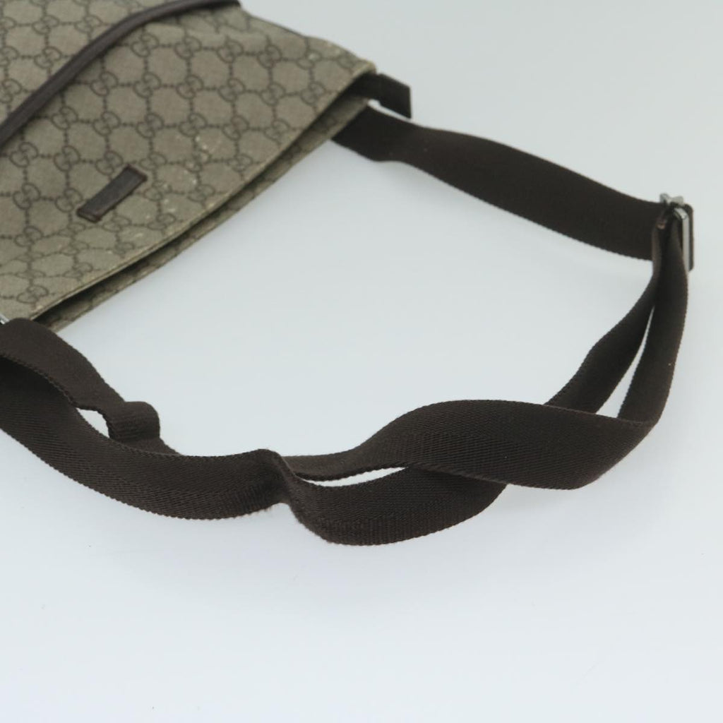 GUCCI GG Supreme Shoulder Bag PVC Leather Beige 141198 59967