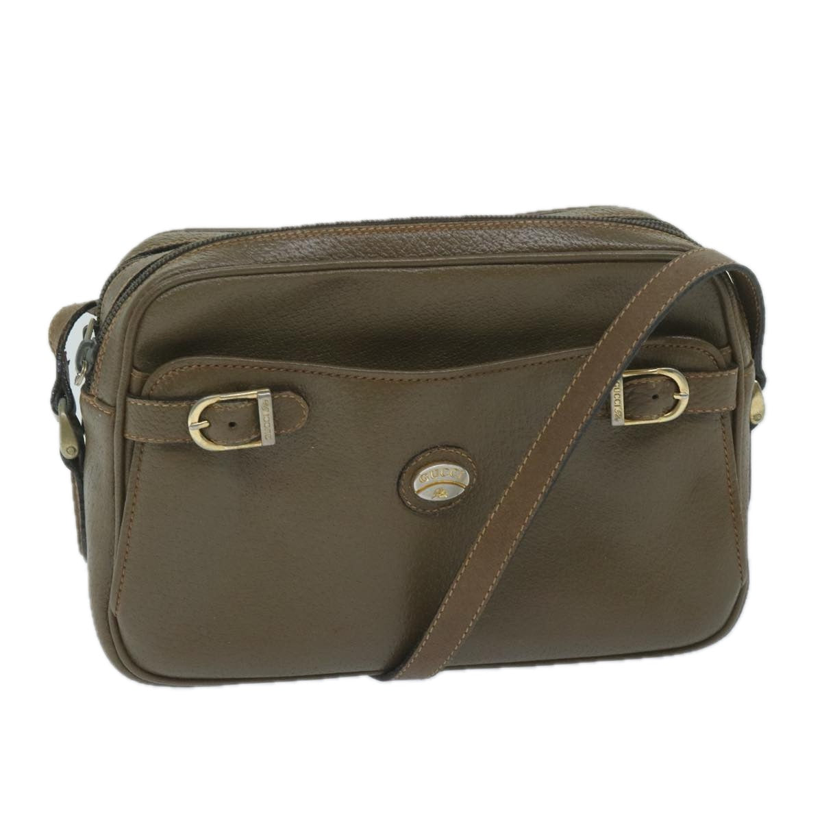 GUCCI Shoulder Bag Leather Beige 59969