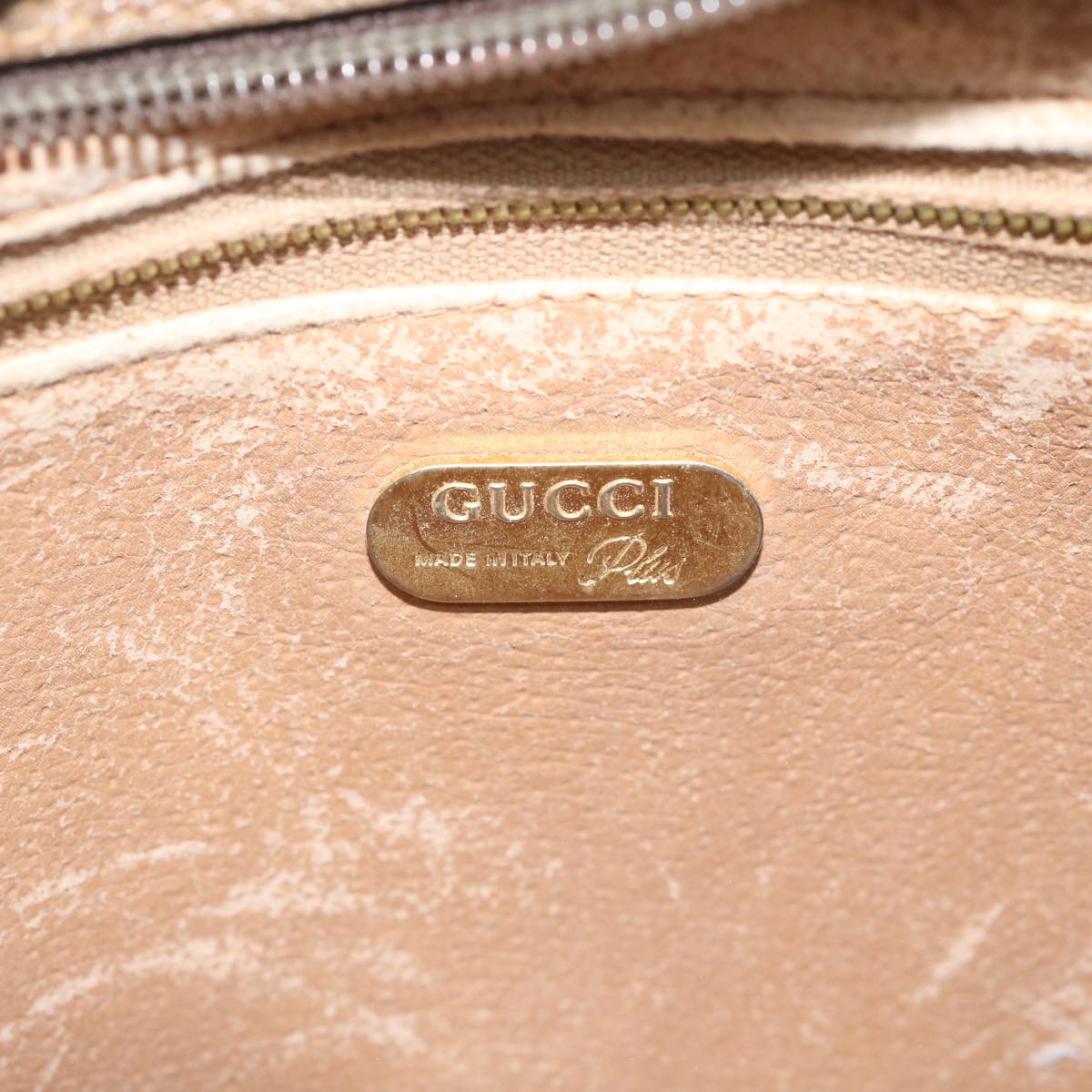 GUCCI Shoulder Bag Leather Beige 59969