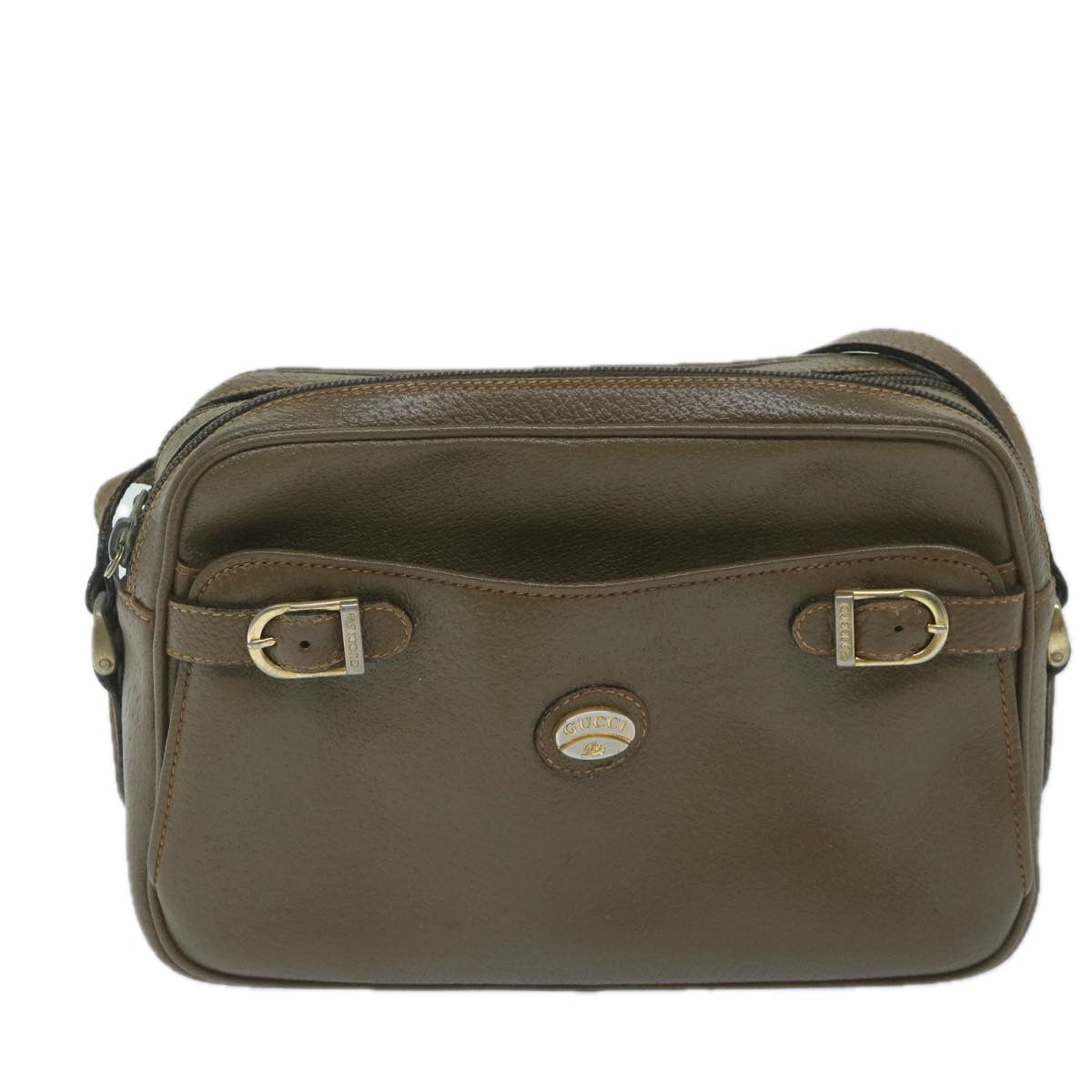 GUCCI Shoulder Bag Leather Beige 59969