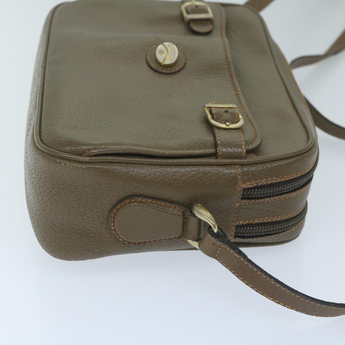 GUCCI Shoulder Bag Leather Beige 59969