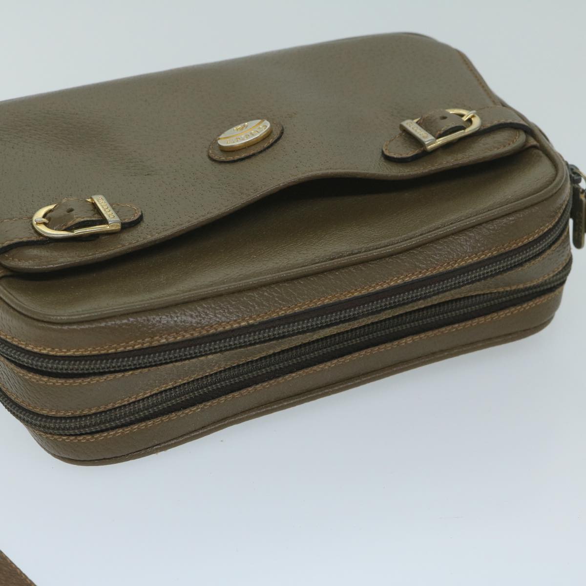 GUCCI Shoulder Bag Leather Beige 59969