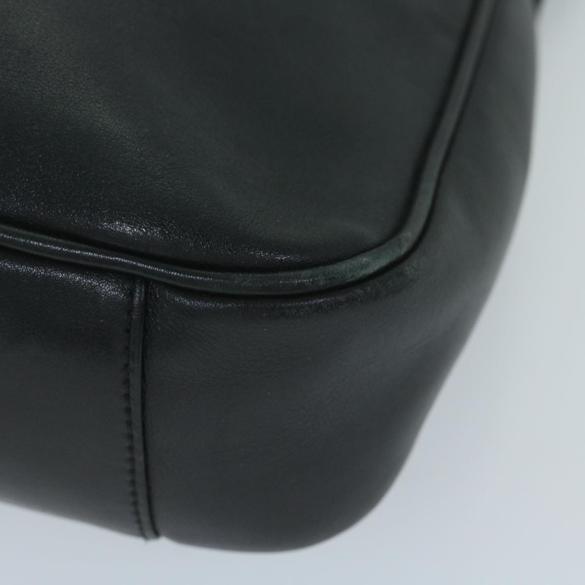 GUCCI Bamboo Shoulder Bag Leather Black 001 1705 1638 59973