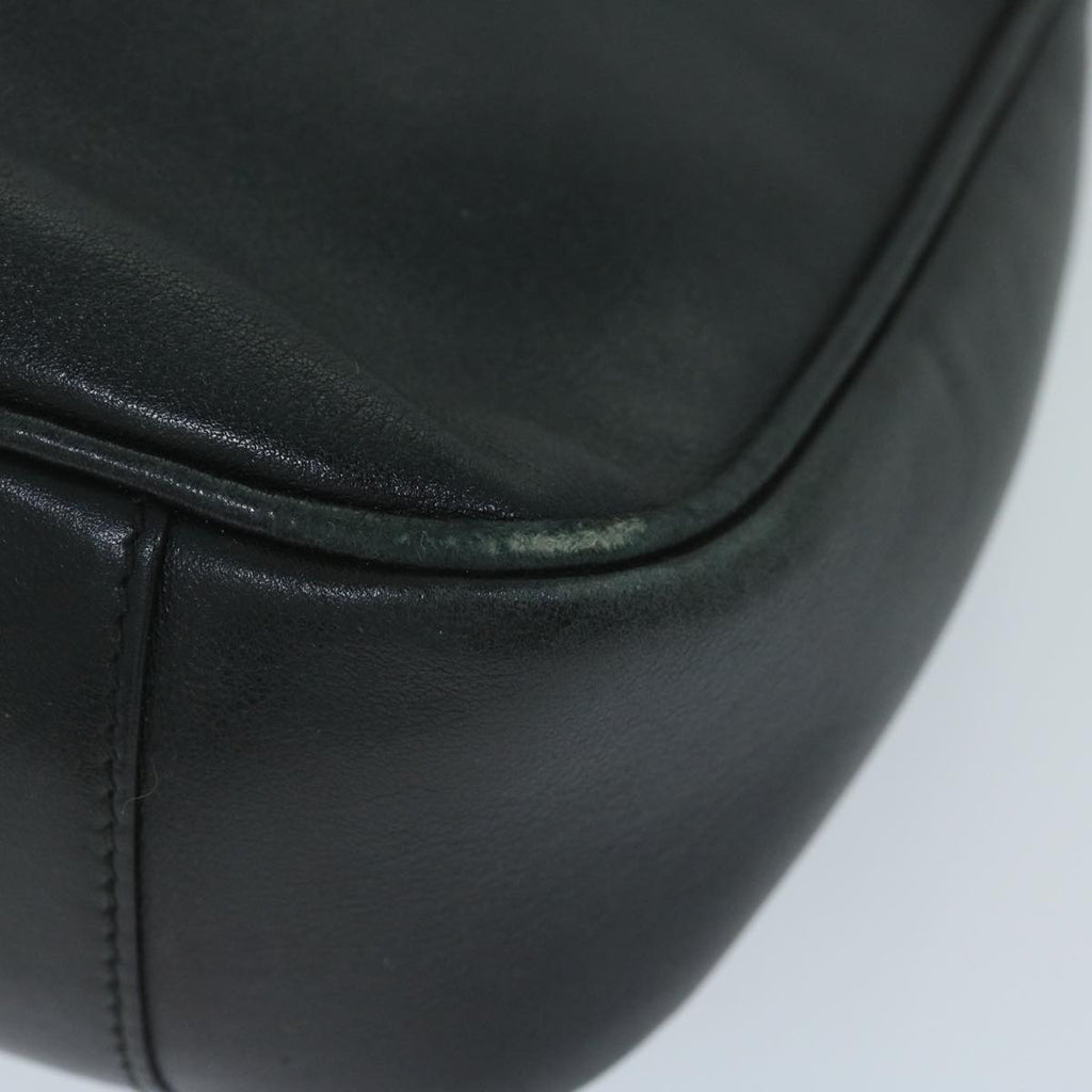 GUCCI Bamboo Shoulder Bag Leather Black 001 1705 1638 59973