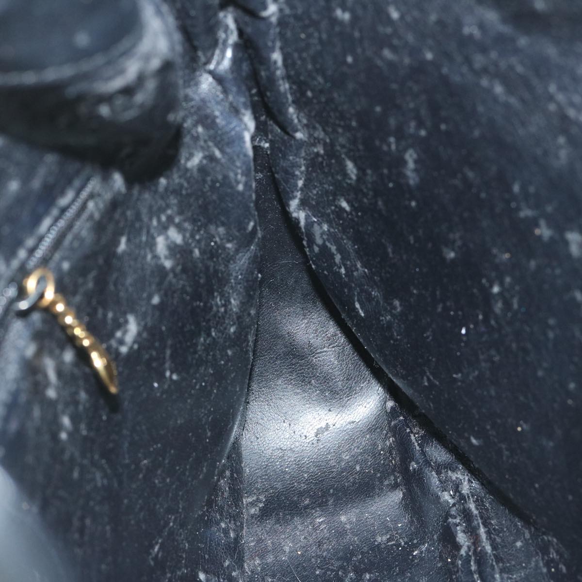 GUCCI Bamboo Shoulder Bag Leather Black 001 1705 1638 59973