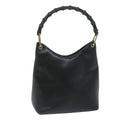 GUCCI Bamboo Shoulder Bag Leather Black 001 2058 3007 59974