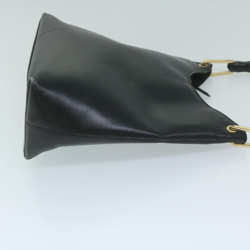 GUCCI Bamboo Shoulder Bag Leather Black 001 2058 3007 59974