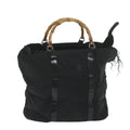 GUCCI Bamboo Tote Bag Nylon Black 002 2058 0412 5 59979