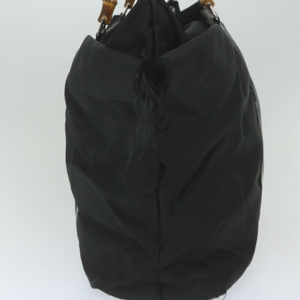 GUCCI Bamboo Tote Bag Nylon Black 002 2058 0412 5 59979
