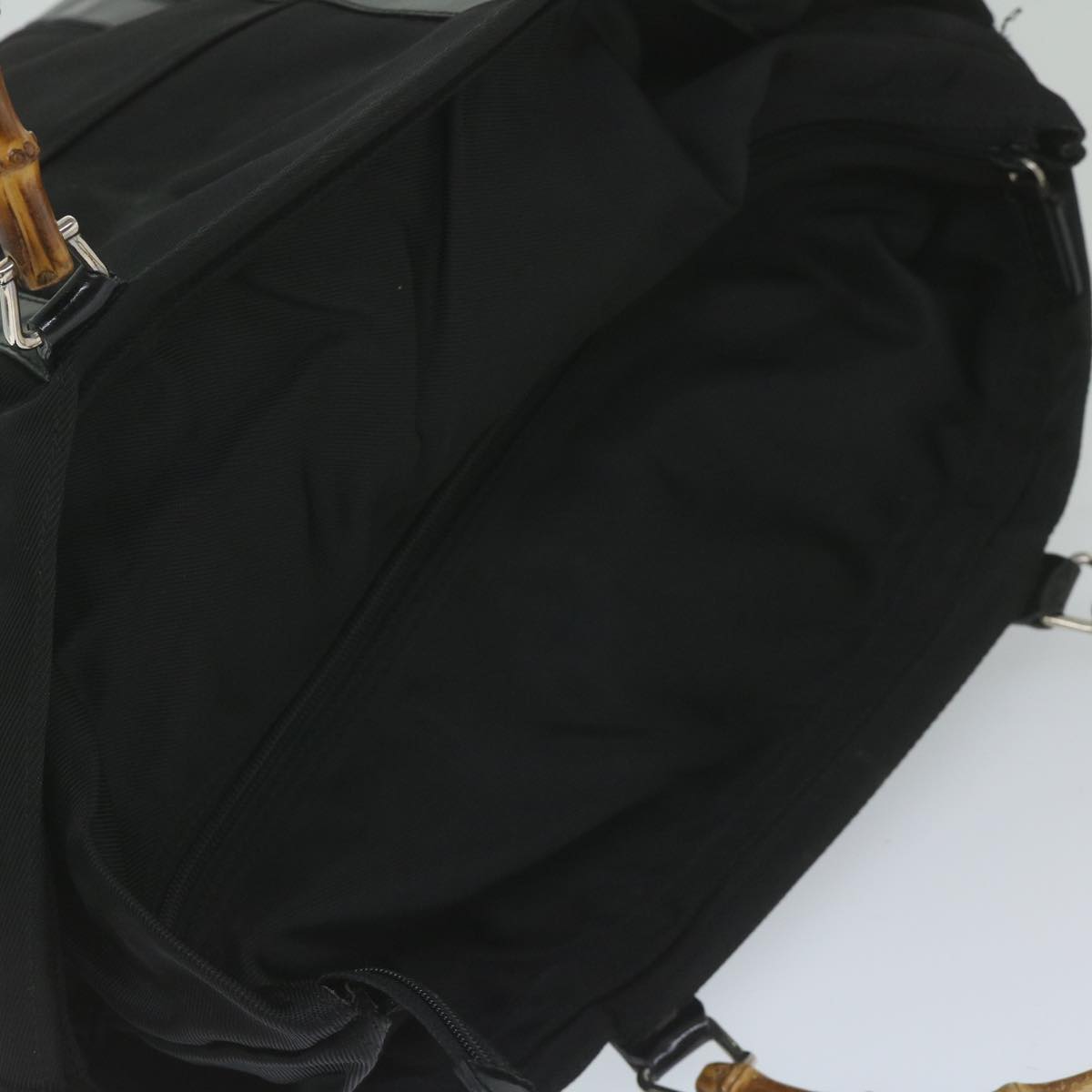 GUCCI Bamboo Tote Bag Nylon Black 002 2058 0412 5 59979