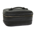 CHANEL Vanity Cosmetic Pouch Leather Black CC 59984