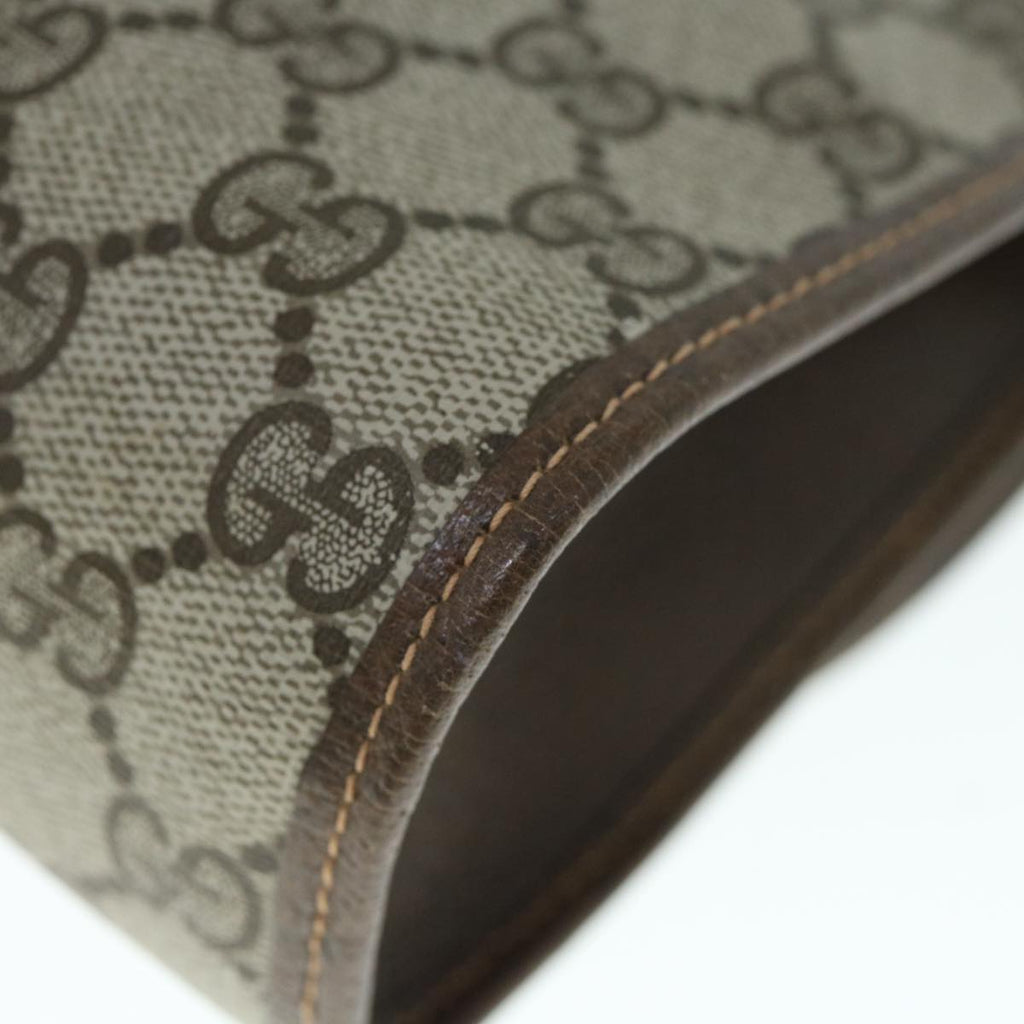 GUCCI GG Canvas Web Sherry Line Clutch Bag PVC Beige Red Green 59987
