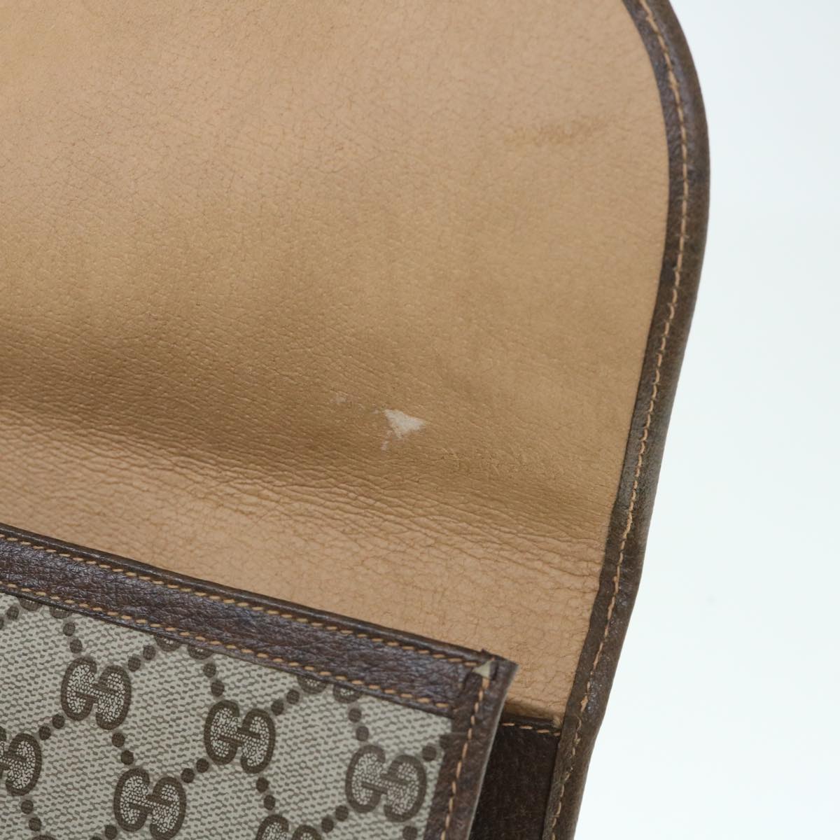 GUCCI GG Canvas Web Sherry Line Clutch Bag PVC Beige Red Green 59987