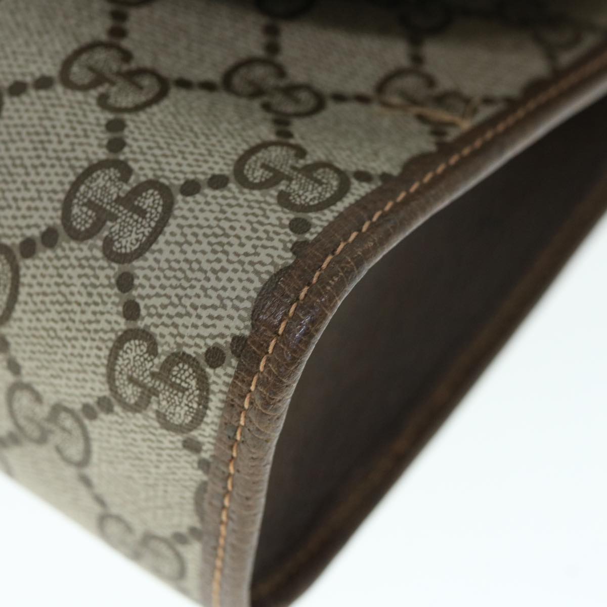 GUCCI GG Canvas Web Sherry Line Clutch Bag PVC Beige Red Green 59987