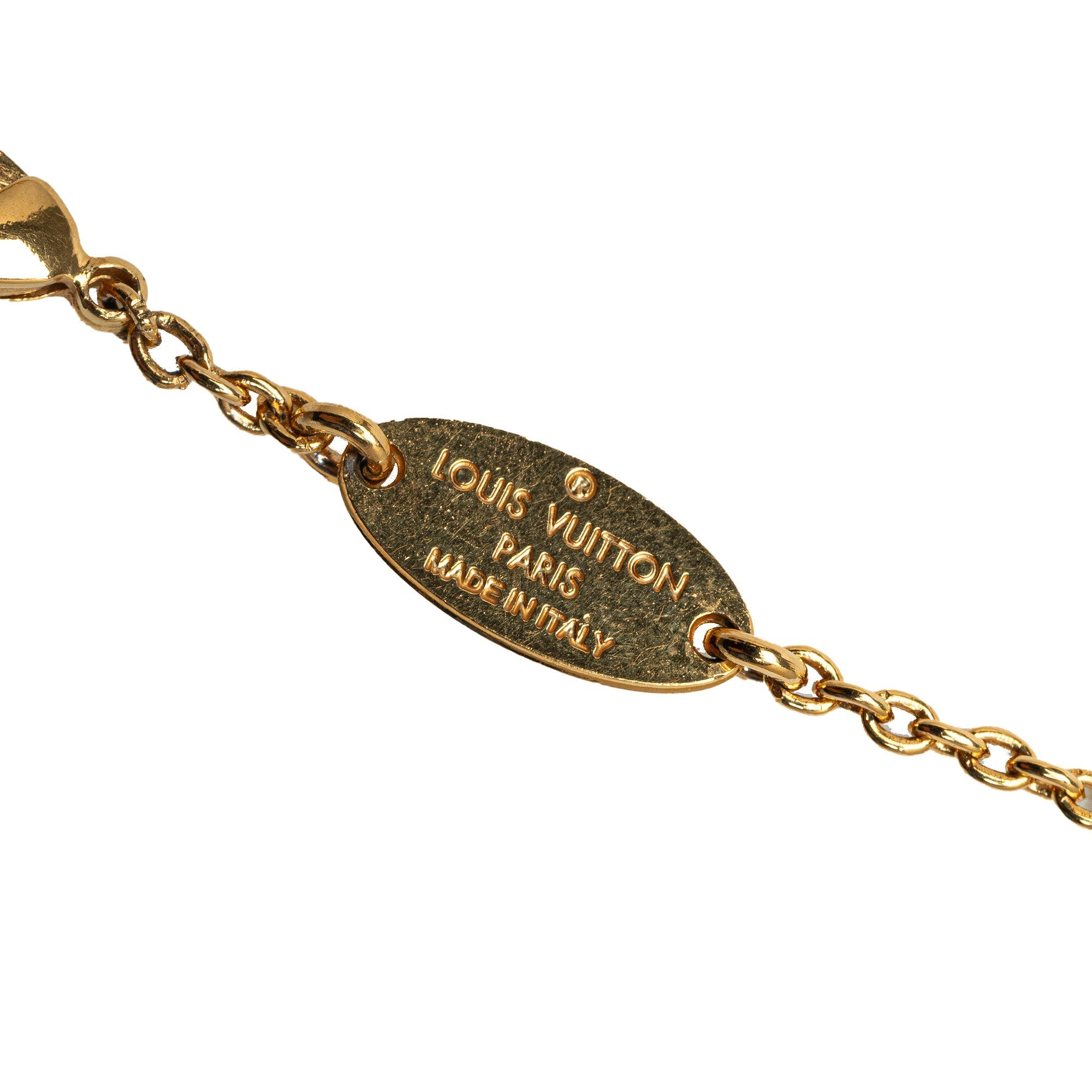 Gold Louis Vuitton Essential V Necklace