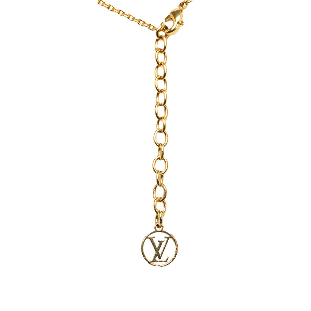 Gold Louis Vuitton Essential V Necklace
