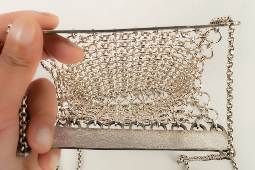Sac en mÃƒÆ’Ã‚Â©tal argentÃƒÆ’Ã‚Â© Paco Rabanne