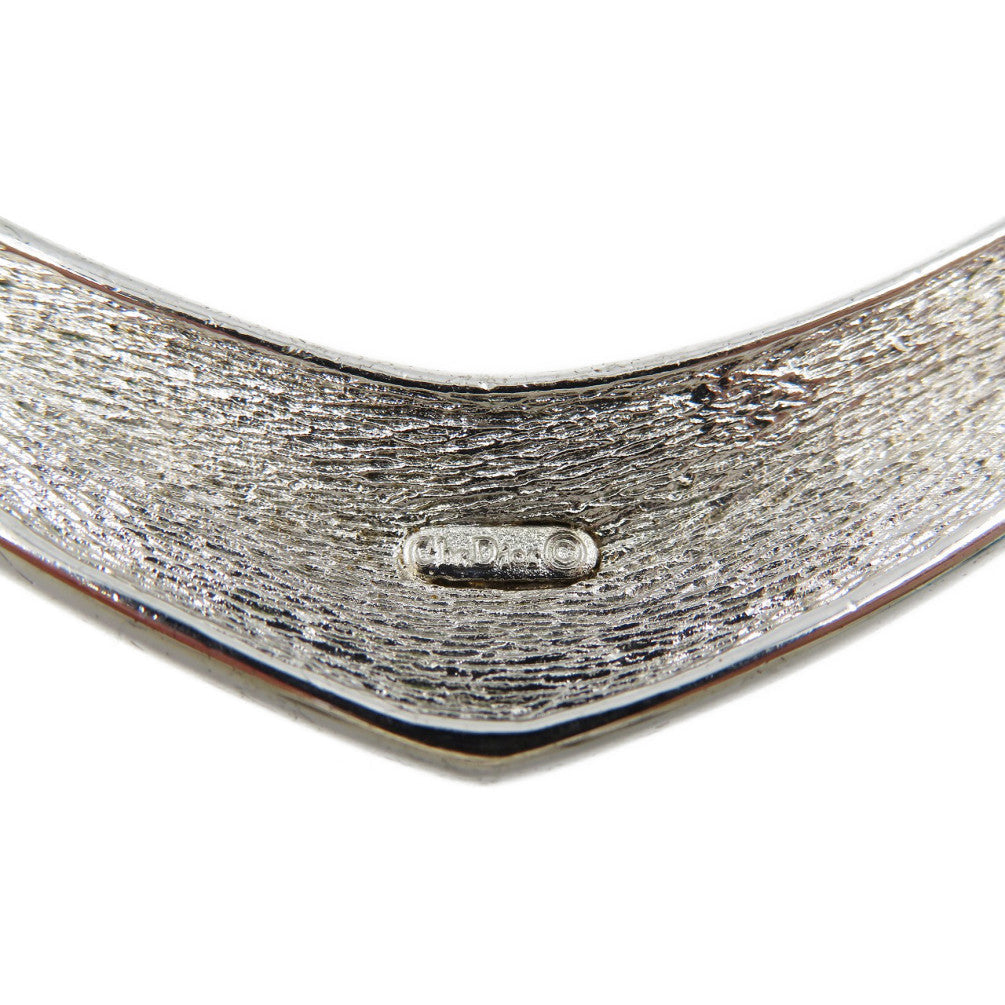 Christian Dior Necklace Metal, Rhinestone Silver
