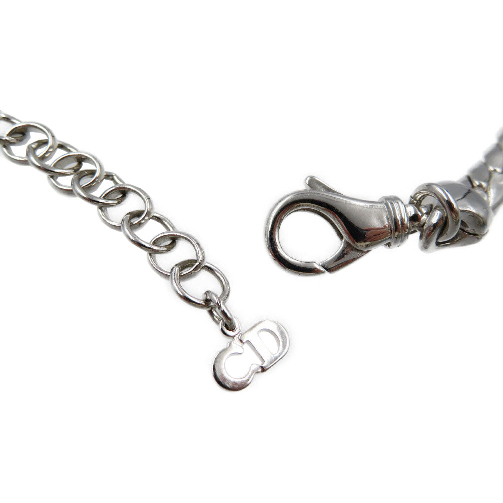 Christian Dior Necklace Metal, Rhinestone Silver
