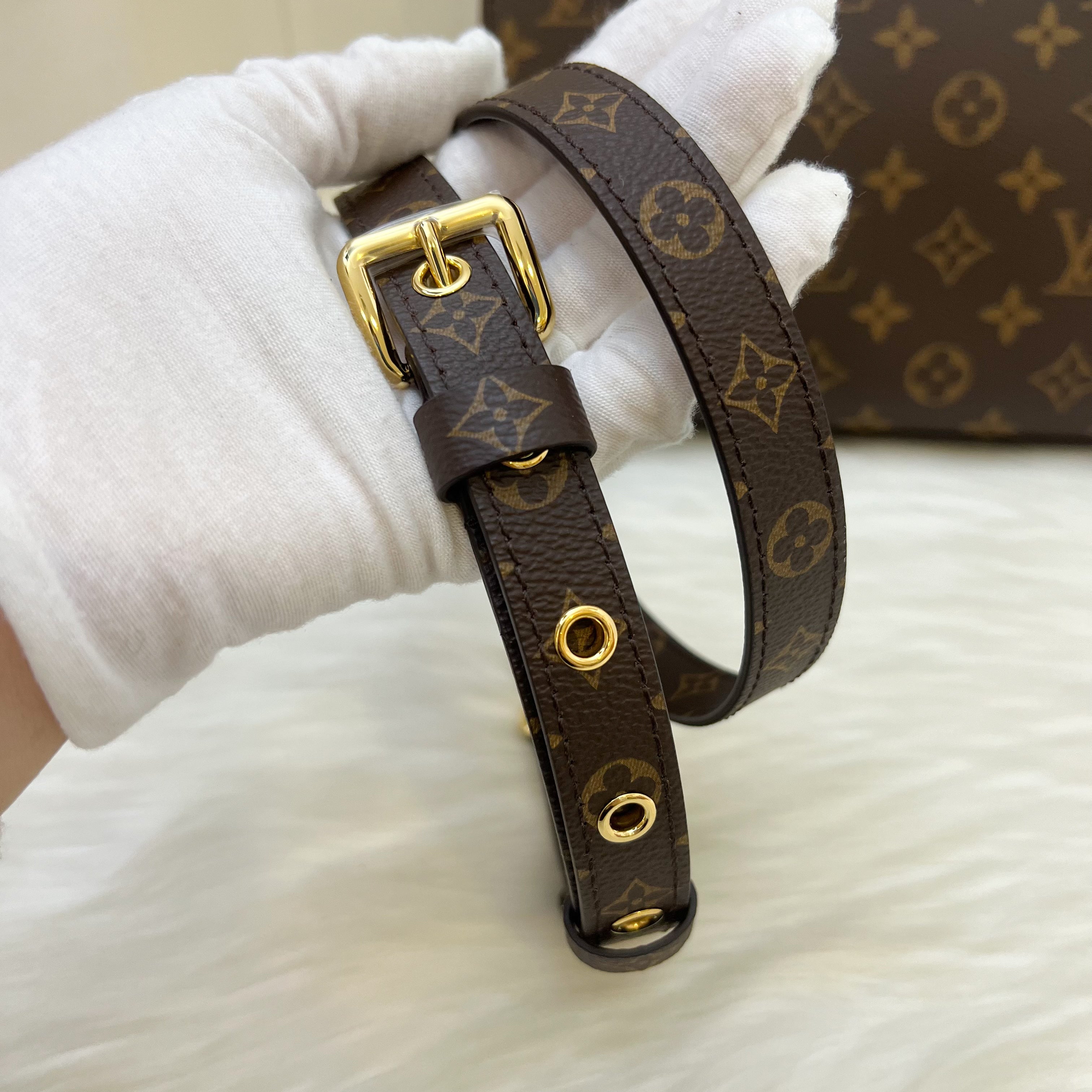 LV Sac Plat PM Monogram Canvas and GHW