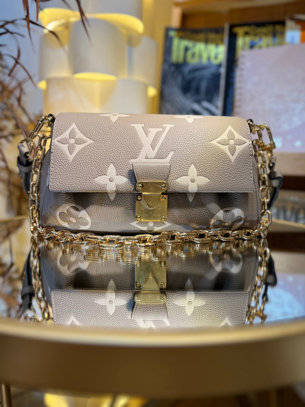 Louis Vuitton Favorite NM Handbag Bicolor Monogram Empreinte Giant