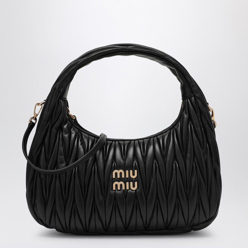 Miu Miu Miu Wander Black MatelassÃƒÆ’Ã‚Â© Bag Women