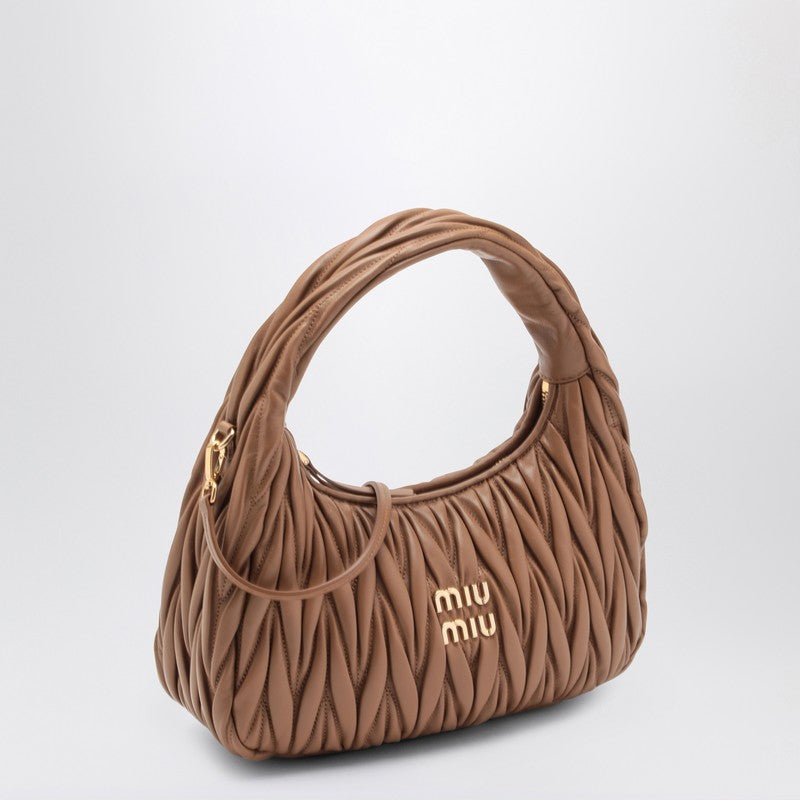 Miu Miu Miu Wander Caramel MatelassÃƒÆ’Ã‚Â© Bag Women