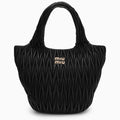 Miu Miu Miu Wander Shopping Bag Black MatelassÃƒÆ’Ã‚Â© Women
