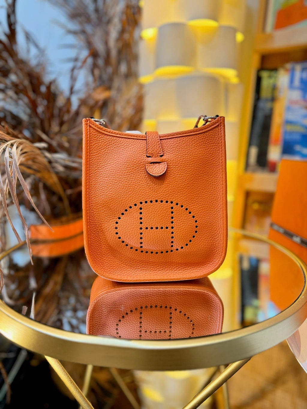 HermÃƒÆ’Ã‚Â¨s Evelyne TPM Orange Clemence Palladium Hardware