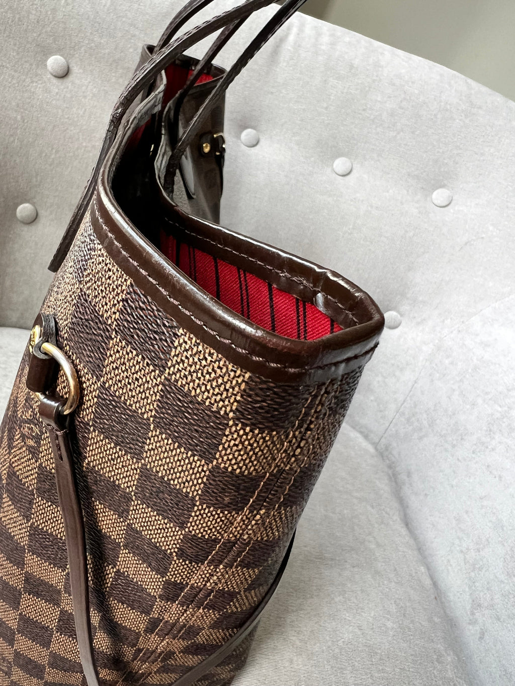 Louis Vuitton Neverfull MM Damier Ebene Cherry Interior (RRP £1,410)