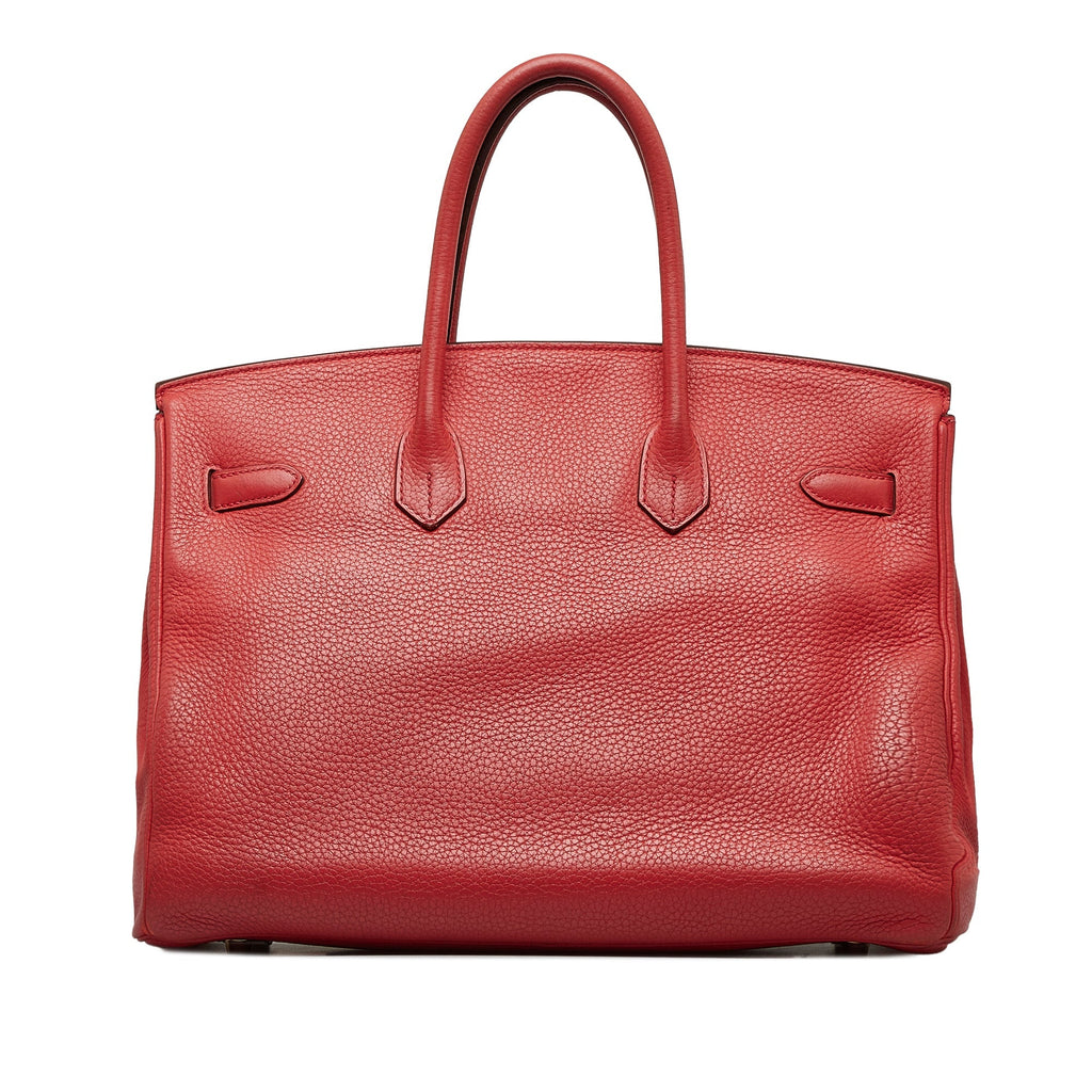 HermÃƒÆ’Ã‚Â¨s Birkin 35 Red Clemence Gold