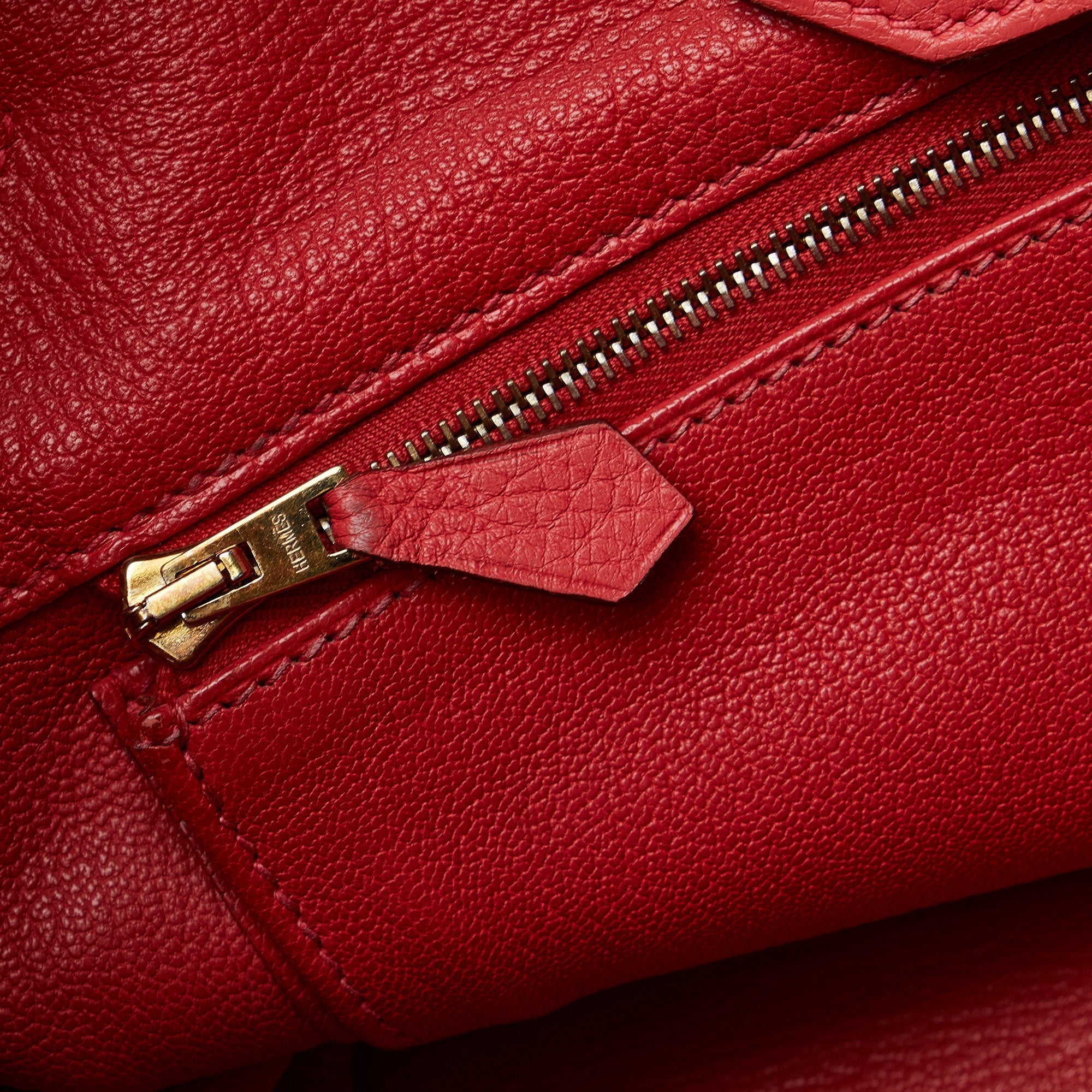 HermÃƒÆ’Ã‚Â¨s Birkin 35 Red Clemence Gold