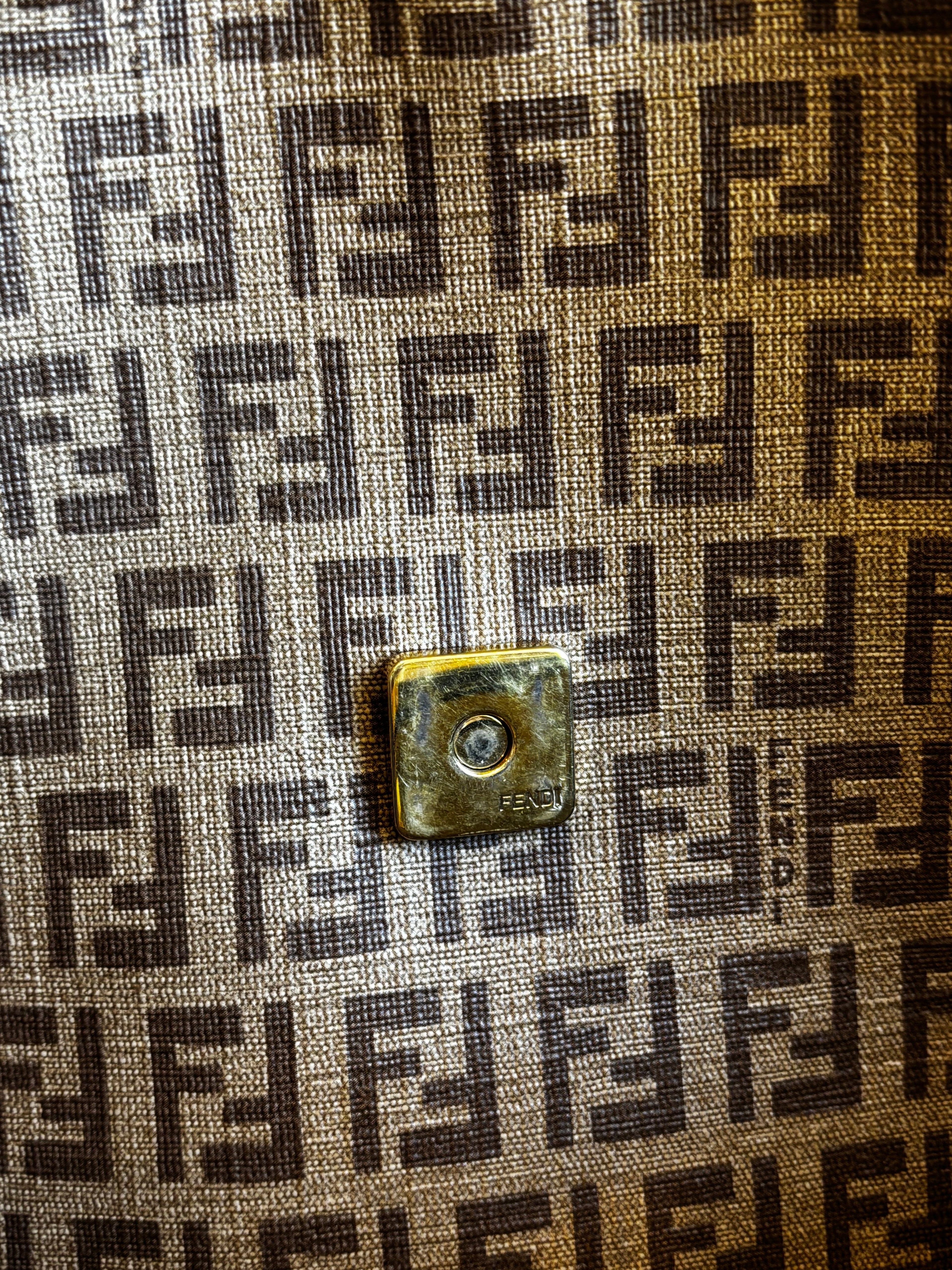 FENDI Brown Zucchino Spalmati Messenger