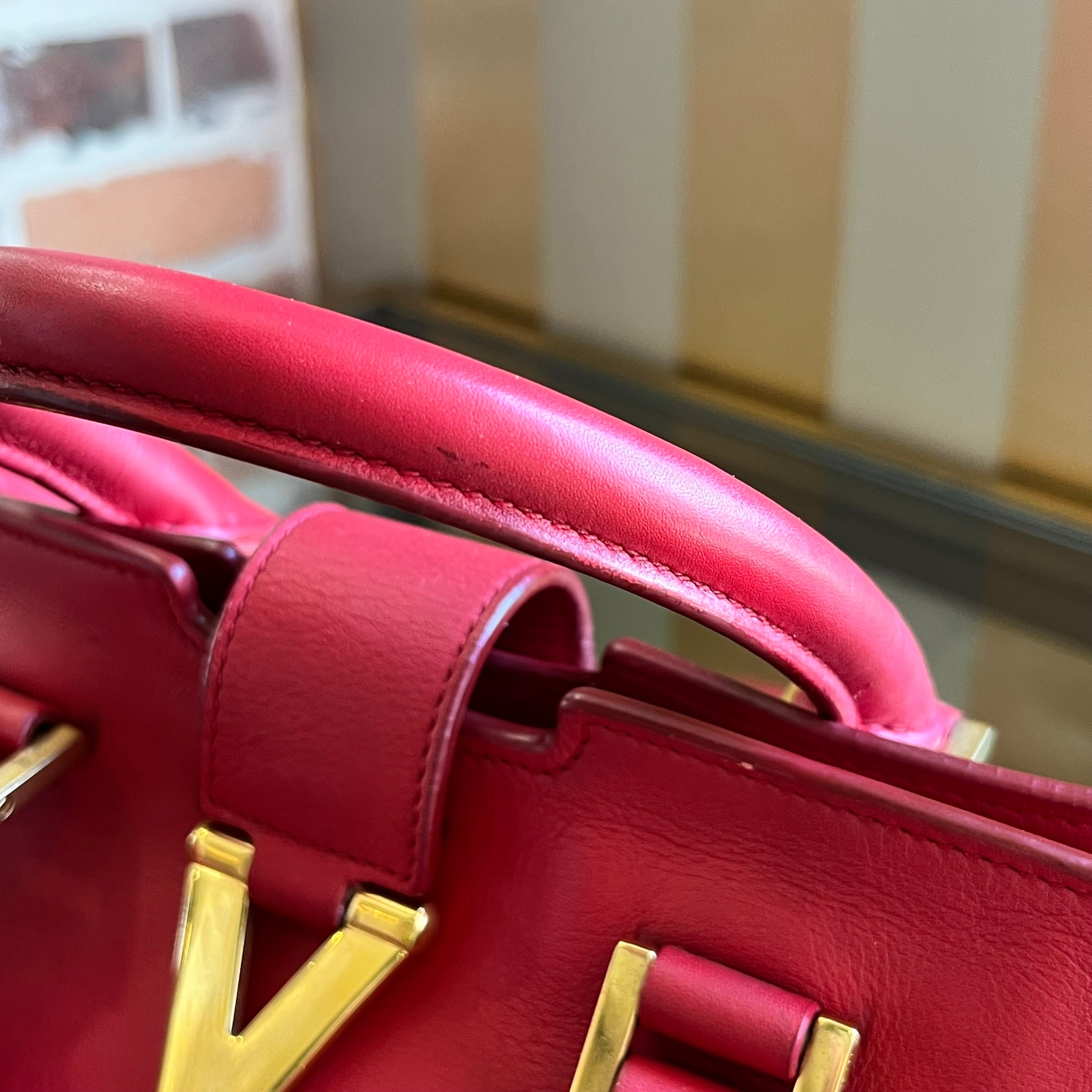 SAINT LAURENT Cabas ChYc Small Leather Two Way Tote