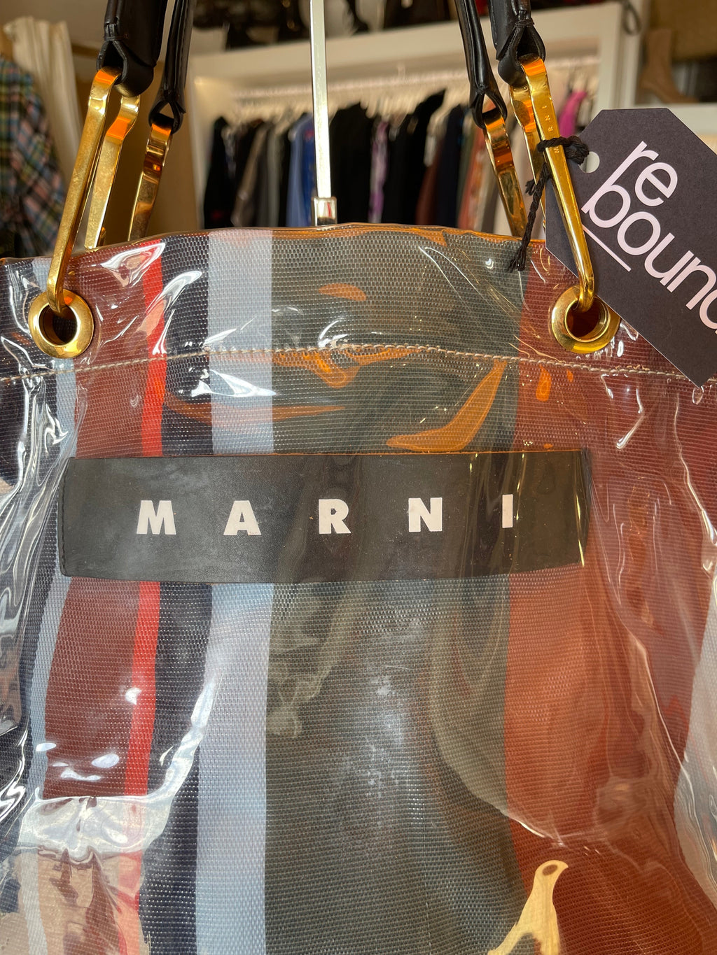 MARNI Striped Shopper