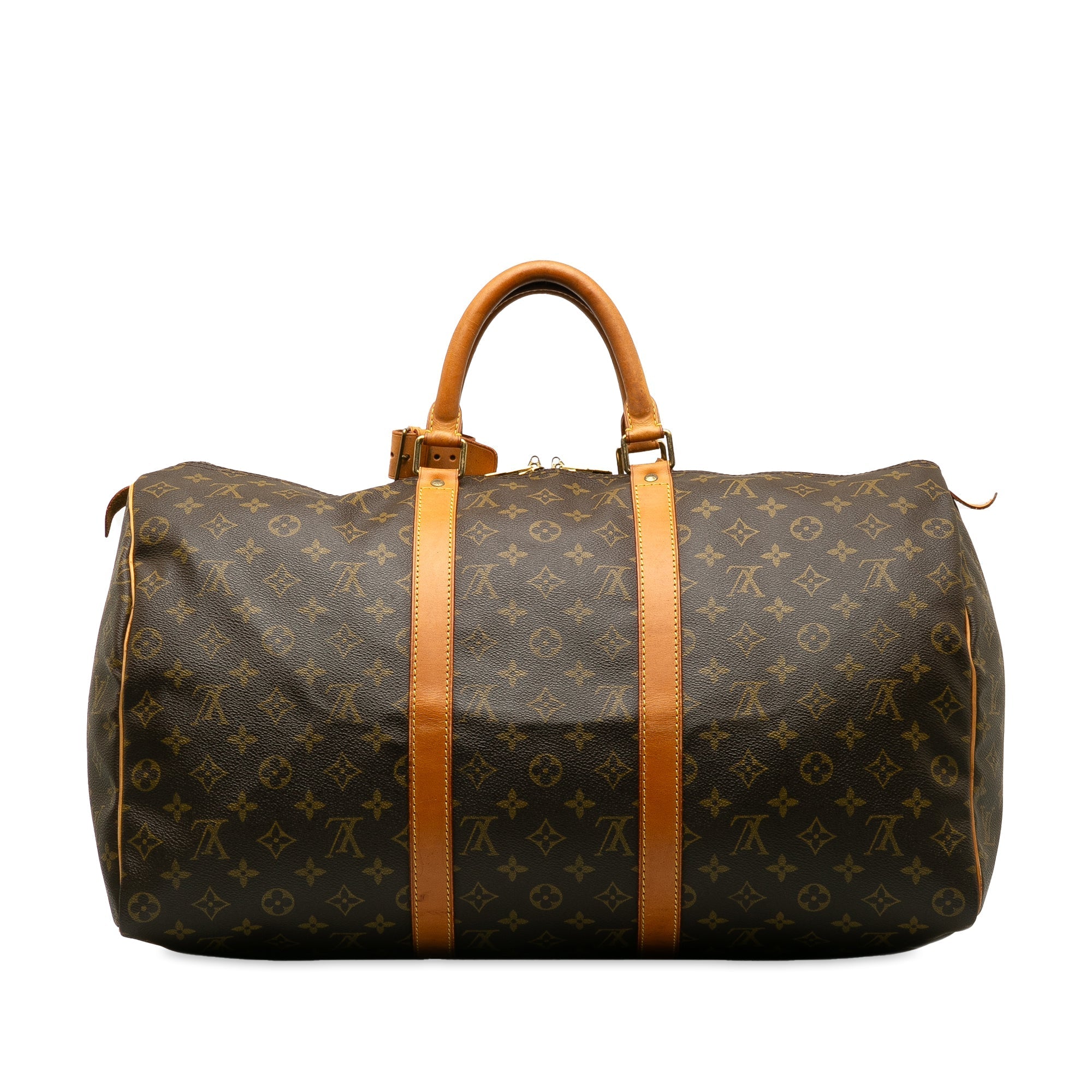 Brown Louis Vuitton Monogram Keepall 50 Travel Bag