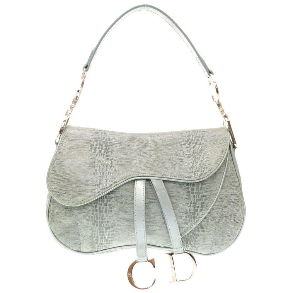 Christian Dior Handbag leather blue Saddle bag Women Used