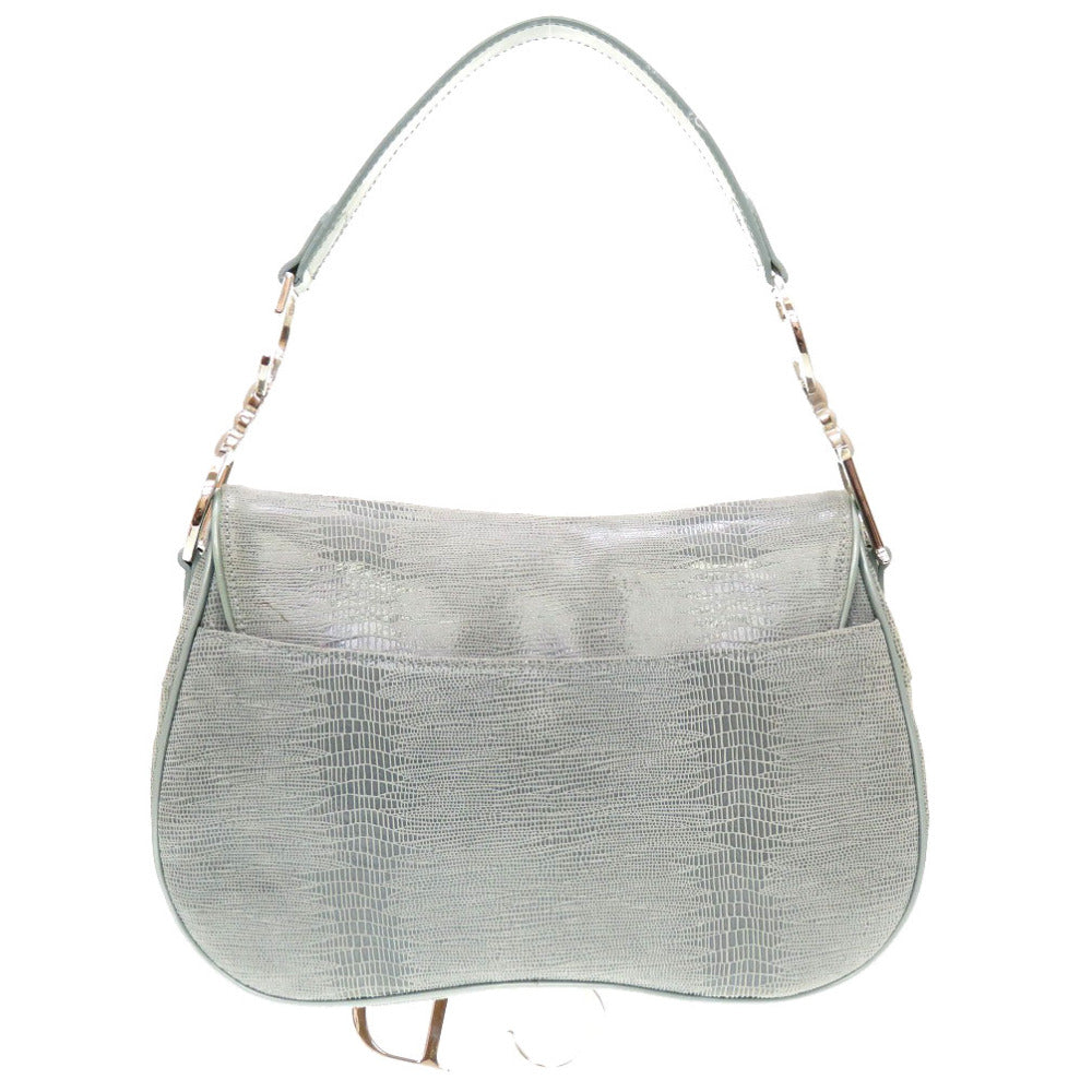 Christian Dior Handbag leather blue Saddle bag Women Used