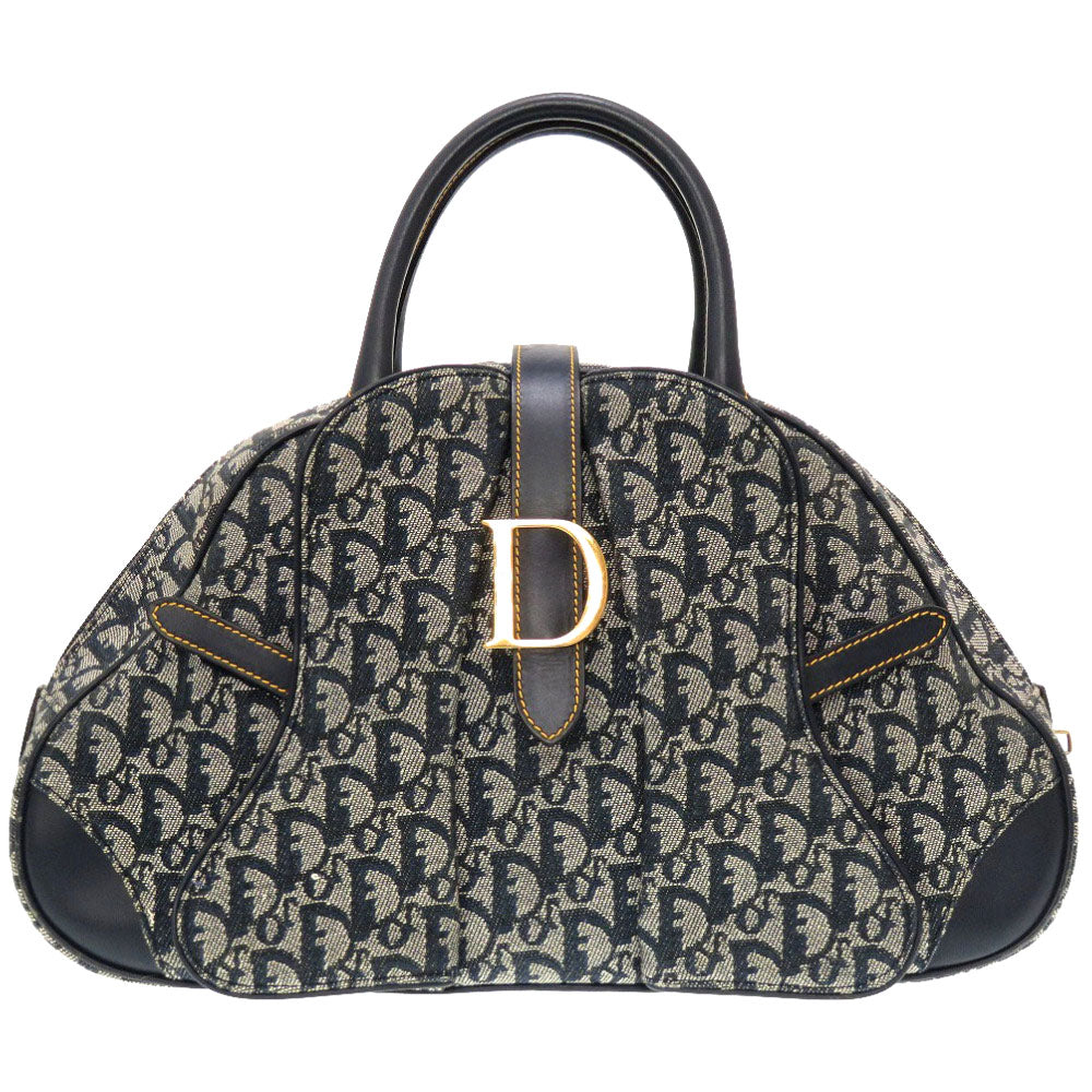 Christian Dior Boston Duffel bag canvas Navy Double saddle Boston Duffel bag Women Used
