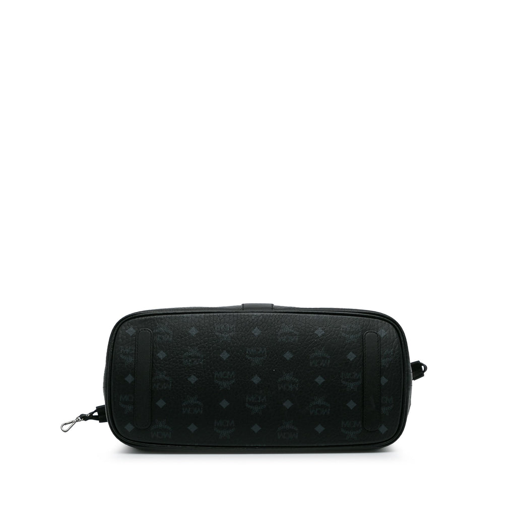 Black MCM Visetos Reversible Liz Tote Bag