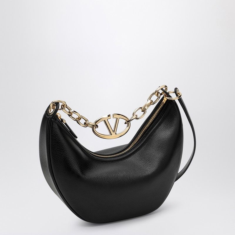 VLOGO MOON BLACK SMALL HOBO BAG