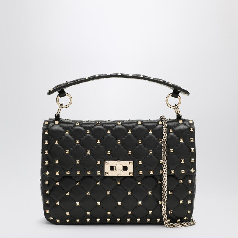 Valentino Garavani Black Rockstud Spike Handbag Women