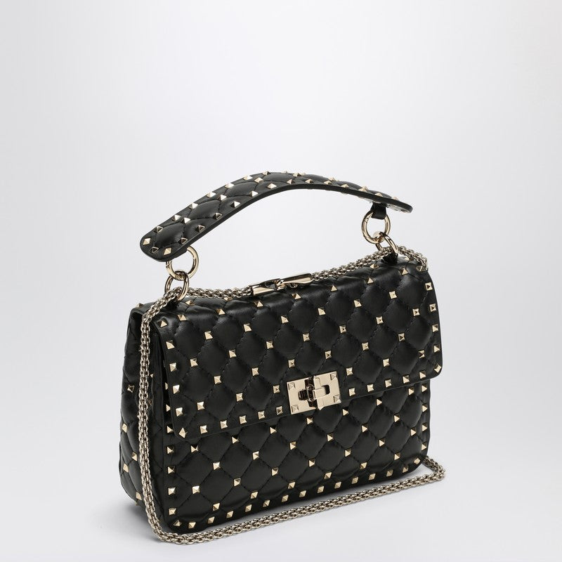 Valentino Garavani Black Rockstud Spike Handbag Women
