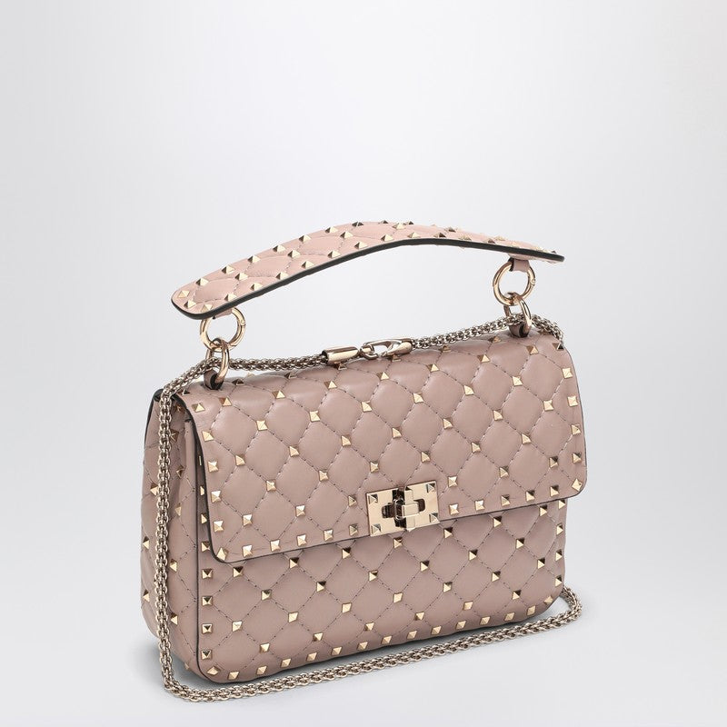 Valentino Garavani Rockstud Spike Handbag In Powder Pink Leather Women