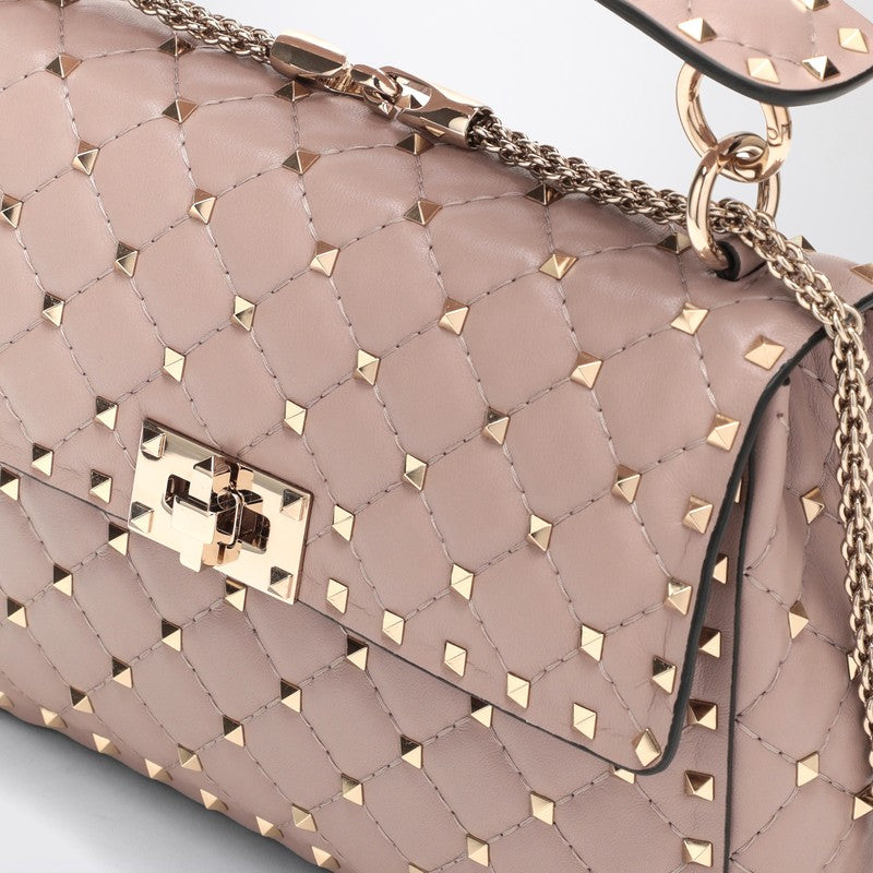 Valentino Garavani Rockstud Spike Handbag In Powder Pink Leather Women